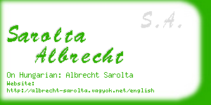sarolta albrecht business card